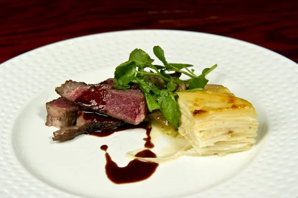 Steak a brambory — Stock fotografie