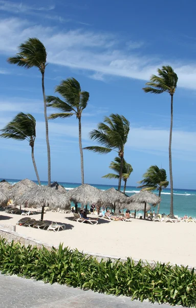 Cabanas de praia de Punta Cana — Fotografia de Stock