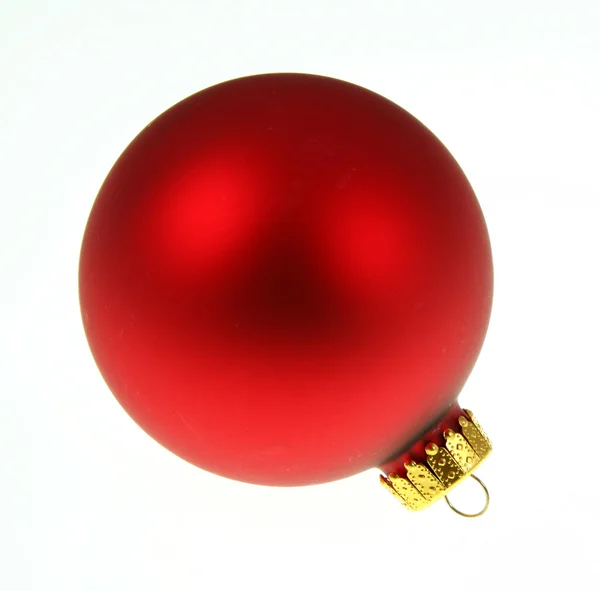 Plain Red Christmas Bauble — Stock Photo, Image