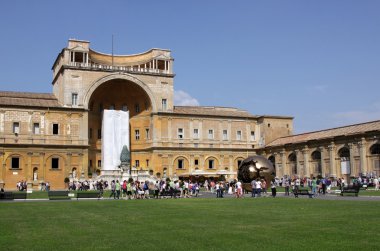 Courtyard of the Vatican Museums clipart