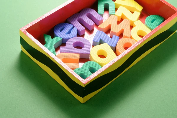 Alphabets in Box — Stock Photo, Image
