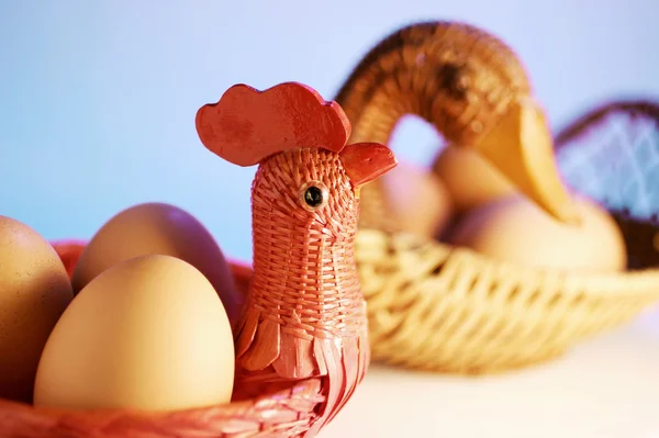 Ovos no cesto — Fotografia de Stock