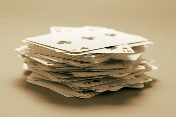 Stack av spelkort — Stockfoto