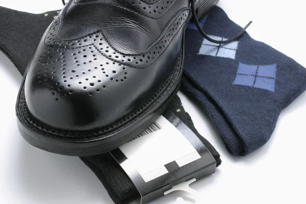 Iemands schoen en sokken — Stockfoto