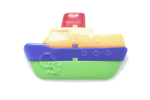 Plastic speelgoed schip — Stockfoto