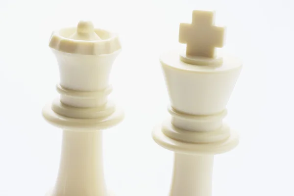 王と王妃のチェスの駒 — ストック写真