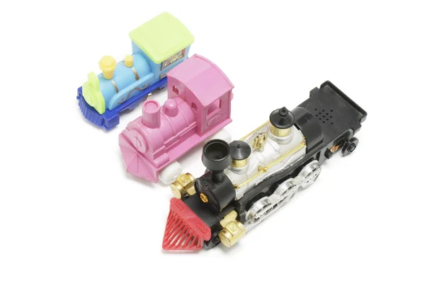 Comboios de brinquedo — Fotografia de Stock