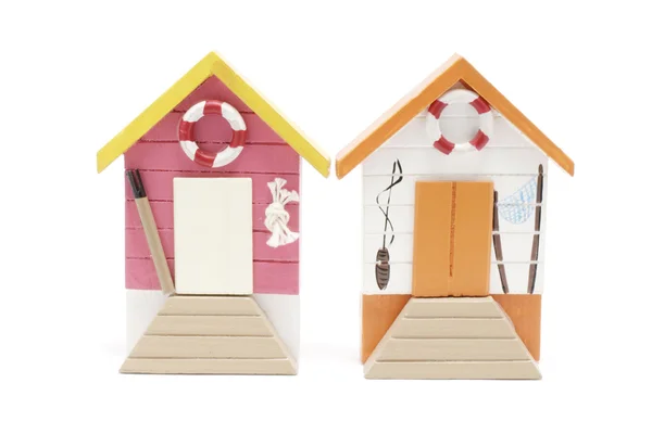 Miniaturní pláž domy — Stock fotografie