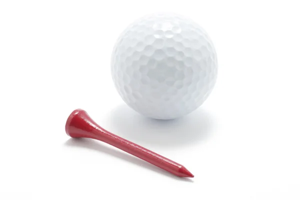 Bola de golfe e golfe T — Fotografia de Stock