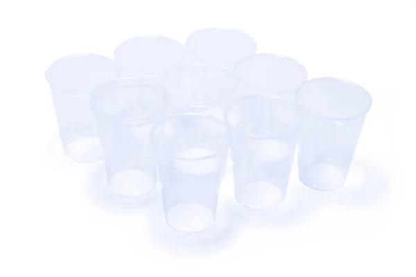 Copos de plástico — Fotografia de Stock