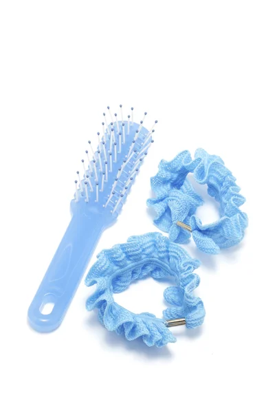 Escova de cabelo e Scrunchies cabelo — Fotografia de Stock