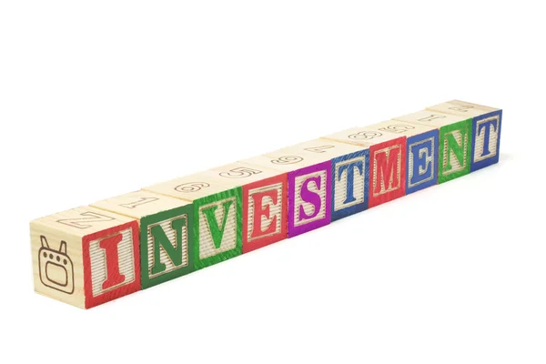 Alphabet blocks - investeringar — Stockfoto