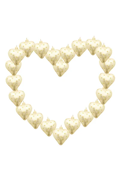 Christmas Heart Ornaments — Stock Photo, Image