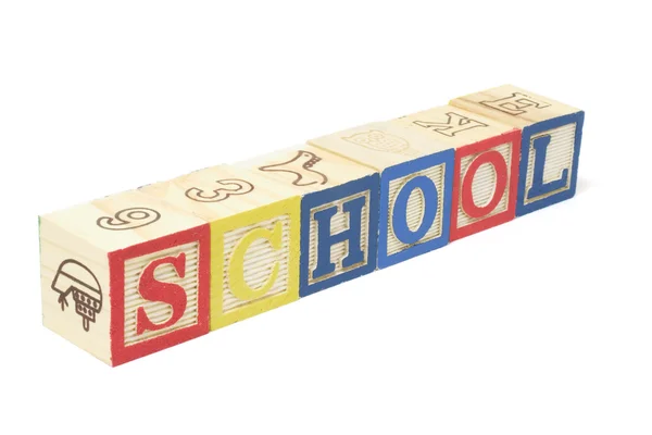 Alfabet blokken - school — Stockfoto