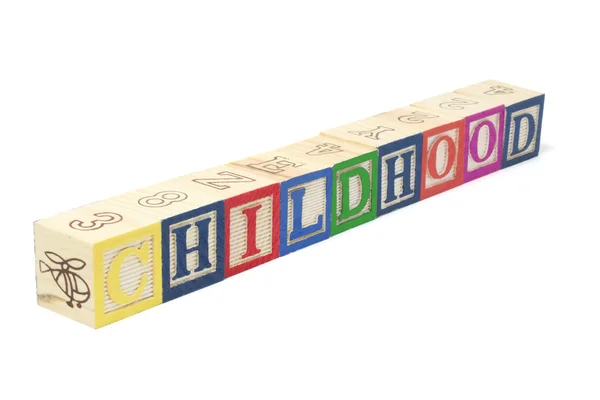 Алфавитные блоки - Детство — стоковое фото