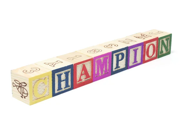 Alphabet Blocks - Champion — Stock Photo, Image