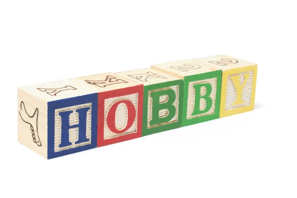 Μπλοκ αλφάβητο - χόμπι — Φωτογραφία Αρχείου
