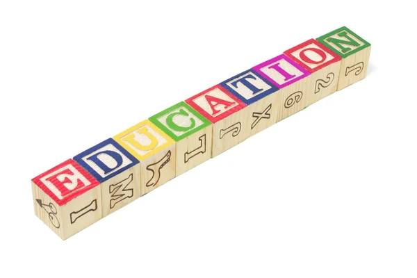 Alfabet bloki - edukacja — Zdjęcie stockowe