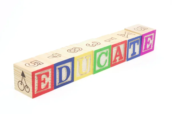 Alphabet Blocks - Educate — Stock Photo, Image