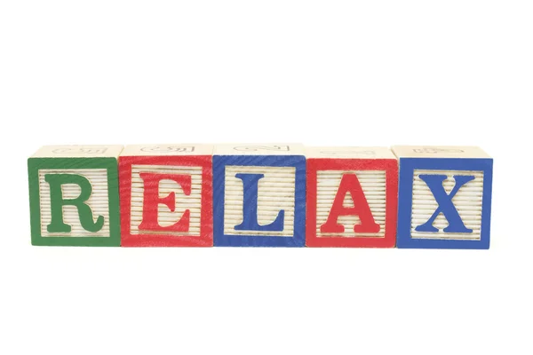 Blocos de alfabeto - Relaxar — Fotografia de Stock