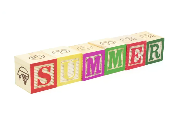 Blocos de alfabeto - Verão — Fotografia de Stock