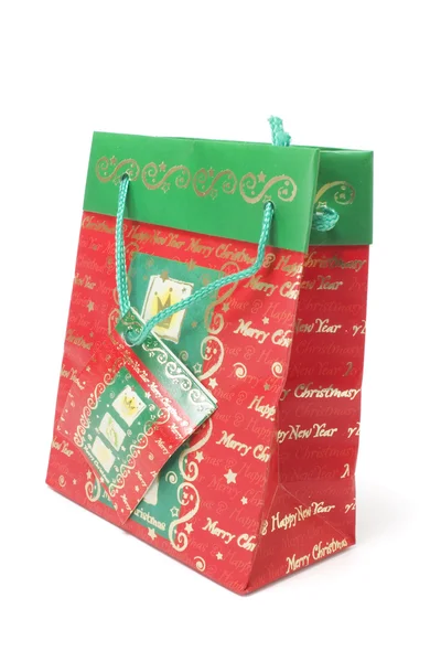 Karácsonyi bevásárló táska — Stock Fotó