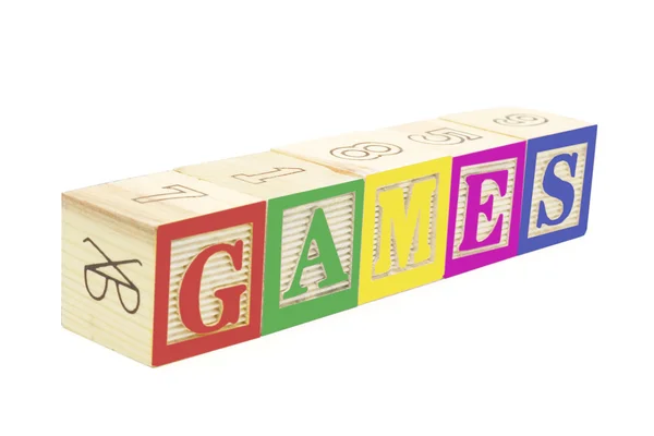 Алфавитные блоки - Игры — стоковое фото