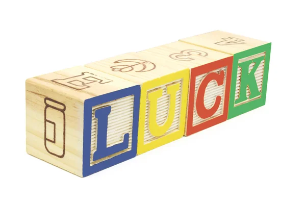 Alphabet Blocks - Luck — Stock Photo, Image