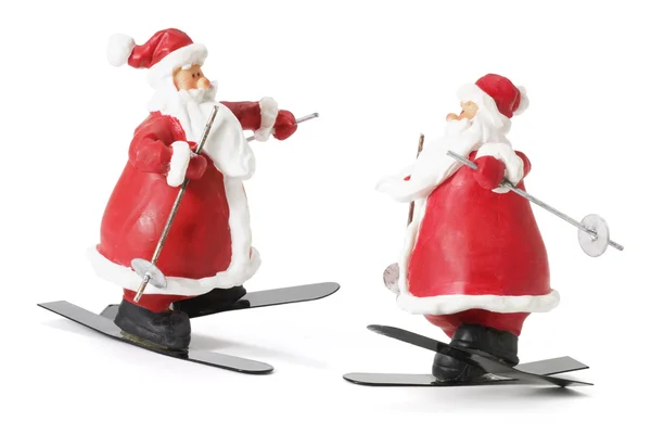 Sking Santa Figures — Stock Photo, Image