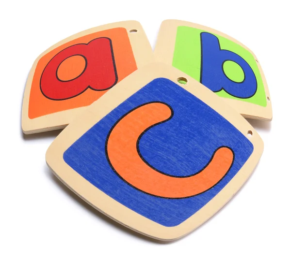 Pièces d'alphabet en bois — Photo