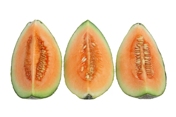 Skivor av rock melon — Stockfoto