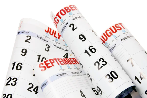 Páginas del calendario — Foto de Stock