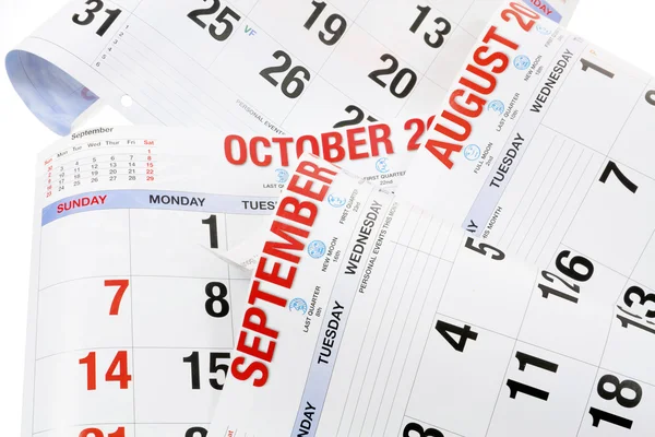 Страницы календаря — стоковое фото