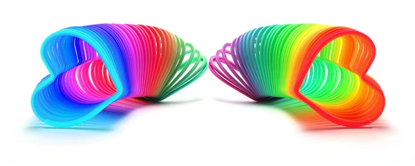 Coração forma Slinky brinquedos — Fotografia de Stock
