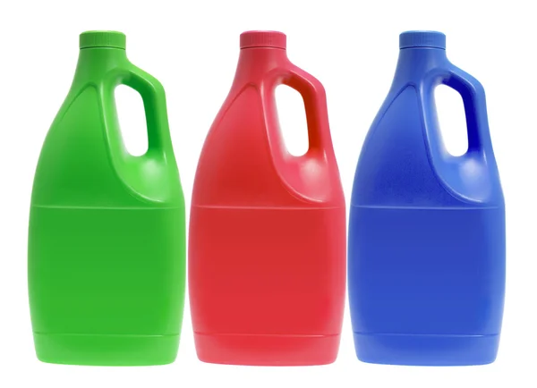 Waschmittelflaschen aus Kunststoff — Stockfoto