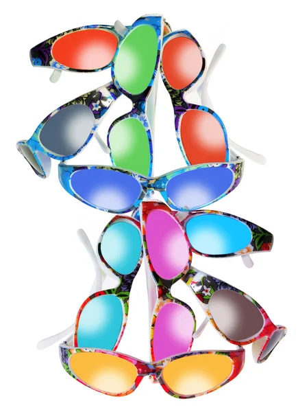 Pila di occhiali da sole — Foto Stock