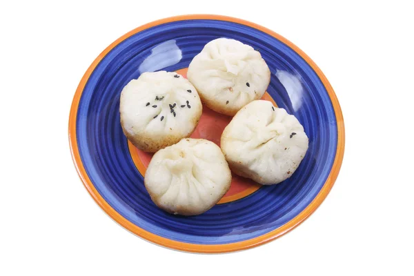 Platta av kinesiska kött dumplings — Stockfoto