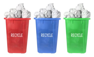 Recycle Paper Bins clipart