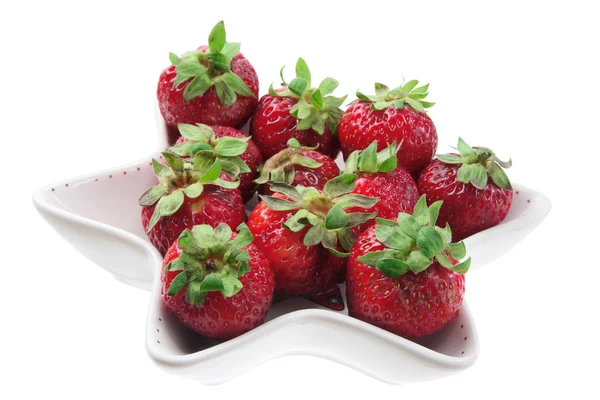在培养皿中的草莓 — 图库照片