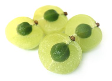 Sliced amla fruits clipart