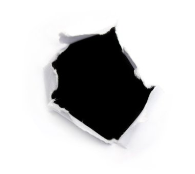 Black hole on a white paper clipart