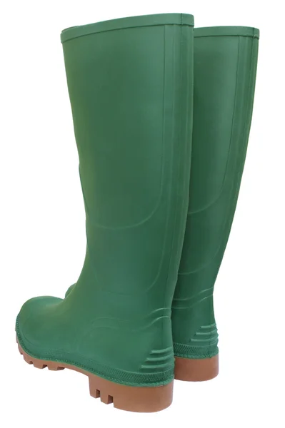 Coppia stivali di gomma verde — Foto Stock