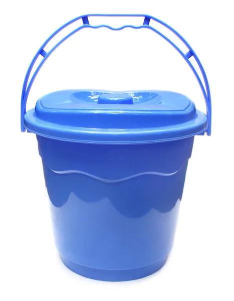Cubo de agua de plástico — Foto de Stock