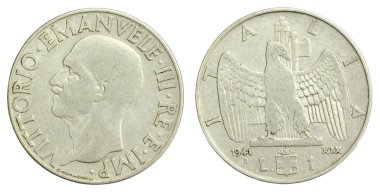 eski İtalyan bir lira para 1941