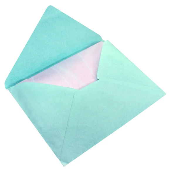 Голубой конверт — стоковое фото