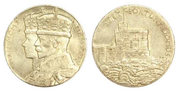 Kral V. George 'un Gümüş Jübile Madalyası. — Stok fotoğraf