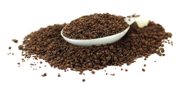 Black tea granules — Stock Photo, Image