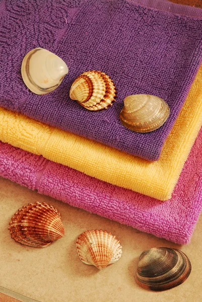 Färgglada handdukar — Stockfoto
