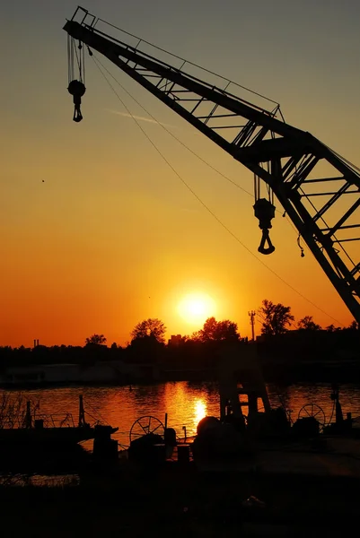 サヴァ川に沈む夕日 — ストック写真