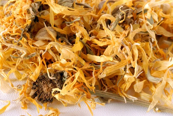 Herbal marigold tea — Stock Photo, Image